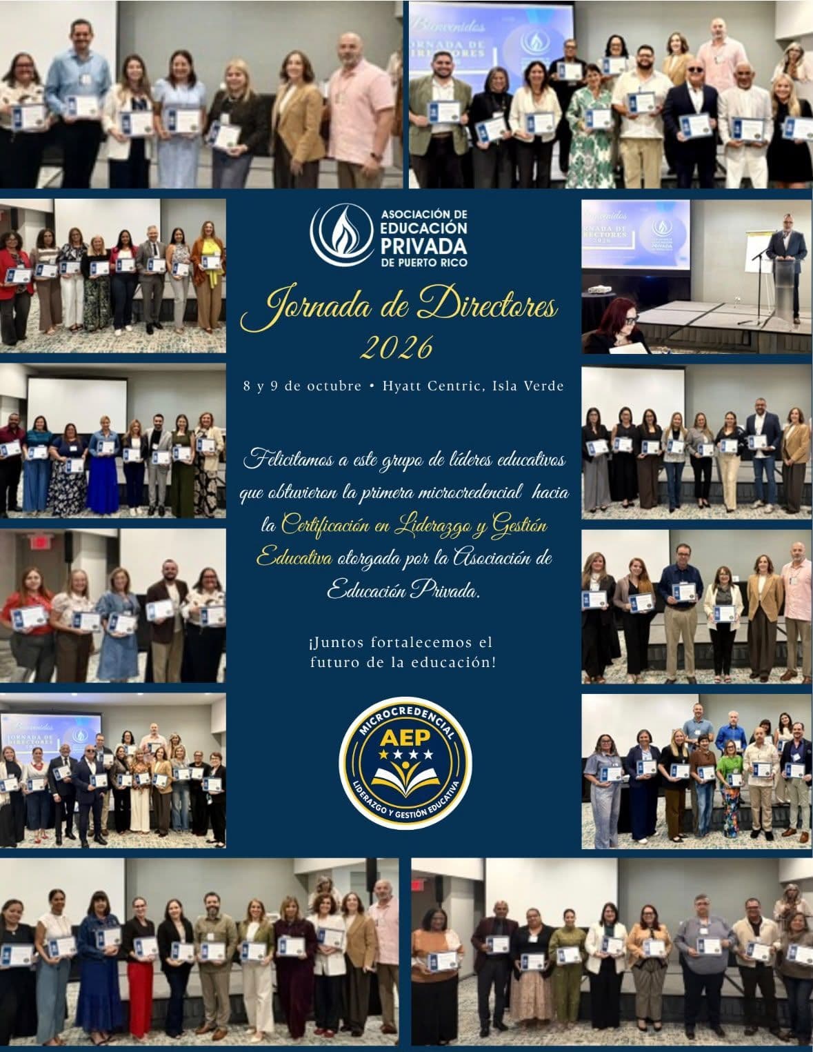 Collage de la Jornada de Directores 2026 con fotos de grupo y conferenciantes (abre a tamaño completo en una pestaña nueva)